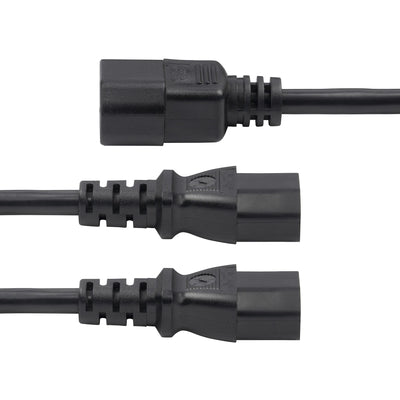 STARTECH power cable Black 1,8 m C14 coupler 2 x C13 coupler (8723-8600-POWER-CORD) - Cartouches Certifiees