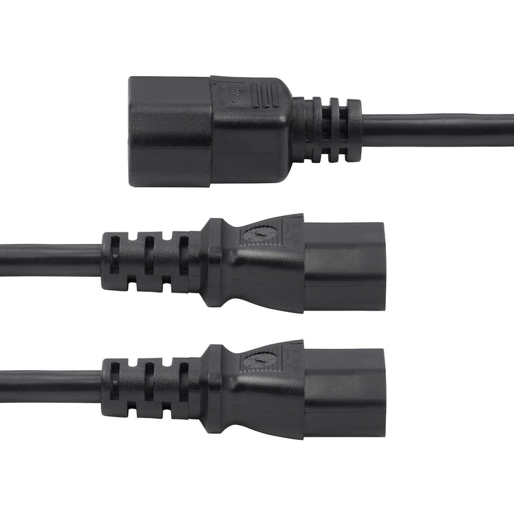STARTECH power cable Black 1,8 m C14 coupler 2 x C13 coupler (8723-8600-POWER-CORD) - Cartouches Certifiees
