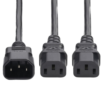 STARTECH power cable Black 1,8 m C14 coupler 2 x C13 coupler (8723-8600-POWER-CORD) - Cartouches Certifiees