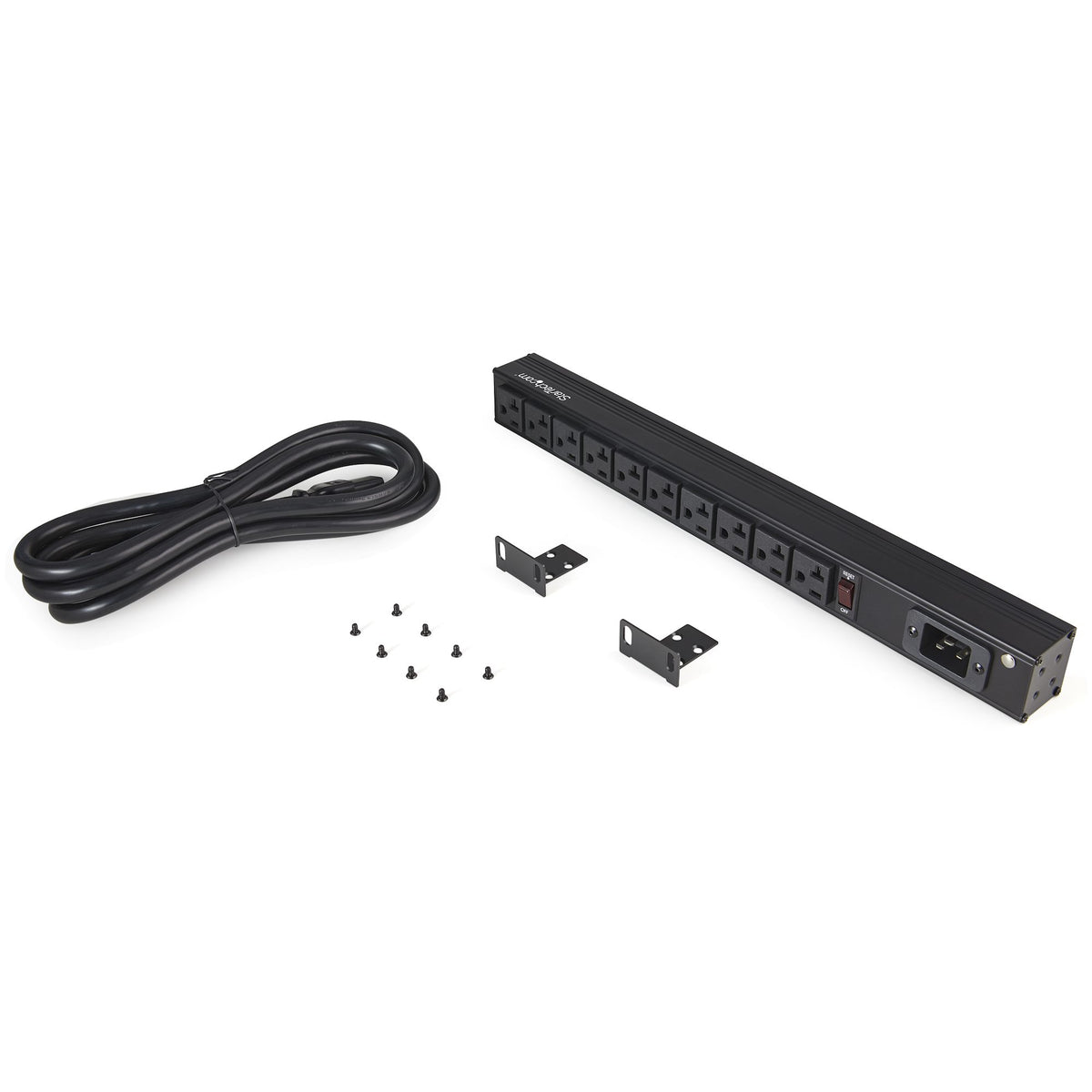 STARTECH power distribution unit (PDU) 10 AC outlet(s) 1U Black (RKPW101920) - Cartouches Certifiees