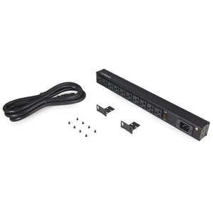 STARTECH power distribution unit (PDU) 10 AC outlet(s) 1U Black (RKPW101920) - Cartouches Certifiees