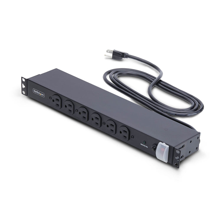 STARTECH power distribution unit (PDU) 14 AC outlet(s) 1U Black (1415B8H-RACK-PDU-SP) - Cartouches Certifiees