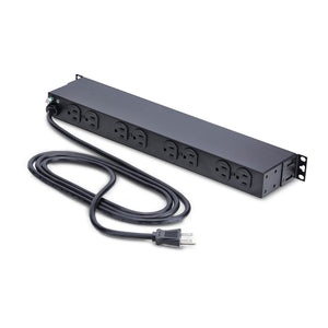 STARTECH power distribution unit (PDU) 14 AC outlet(s) 1U Black (1415B8H-RACK-PDU-SP) - Cartouches Certifiees
