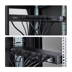STARTECH power distribution unit (PDU) 14 AC outlet(s) 1U Black (1415B8H-RACK-PDU-SP) - Cartouches Certifiees