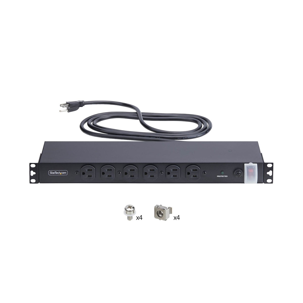 STARTECH power distribution unit (PDU) 14 AC outlet(s) 1U Black (1415B8H-RACK-PDU-SP) - Cartouches Certifiees