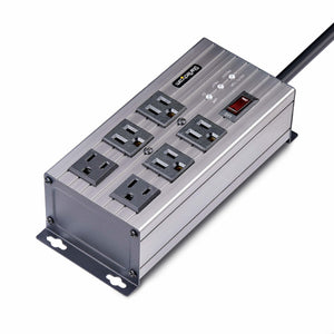 STARTECH power distribution unit (PDU) 6 AC outlet(s) Grey (6N515S8-POWER-STRIP) - Cartouches Certifiees