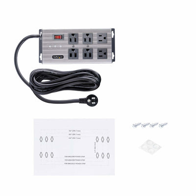 STARTECH power distribution unit (PDU) 6 AC outlet(s) Grey (6N515S8-POWER-STRIP) - Cartouches Certifiees