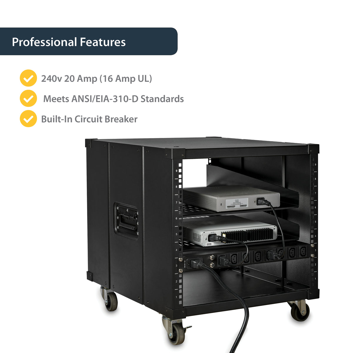 STARTECH power distribution unit (PDU) 8 AC outlet(s) 1U Black (PDU08C13H) - Cartouches Certifiees