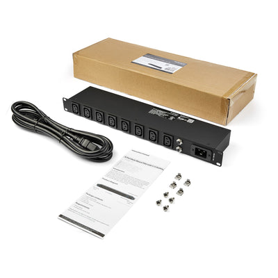 STARTECH power distribution unit (PDU) 8 AC outlet(s) 1U Black (PDU08C13H) - Cartouches Certifiees
