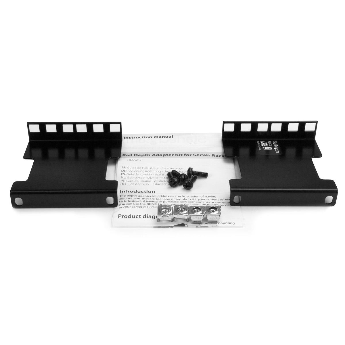 STARTECH rack accessory Depth adapter (RDA2U) - Cartouches Certifiees