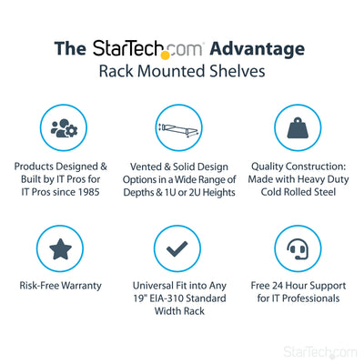STARTECH rack accessory Shelf (CABSHELF1U) - Cartouches Certifiees