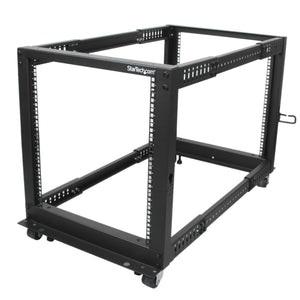STARTECH rack cabinet 12U Freestanding rack Black (4POSTRACK12U) - Cartouches Certifiees