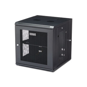 STARTECH rack cabinet 12U Wall mounted rack Black (RK1224WALHM) - Cartouches Certifiees