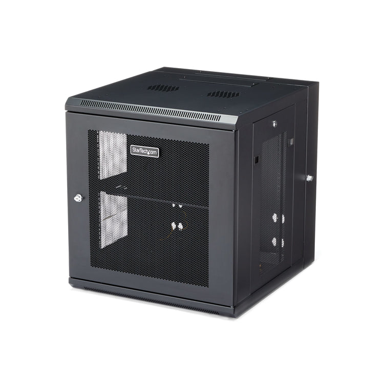 STARTECH rack cabinet 12U Wall mounted rack Black (RK1224WALHM) - Cartouches Certifiees