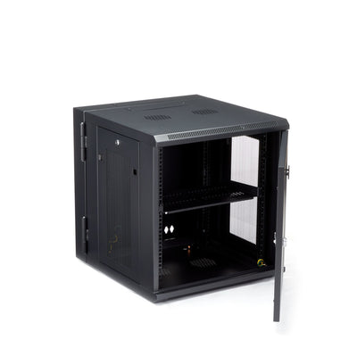 STARTECH rack cabinet 12U Wall mounted rack Black (RK1224WALHM) - Cartouches Certifiees