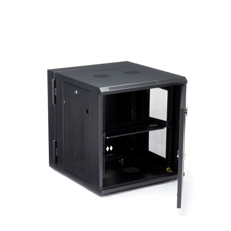 STARTECH rack cabinet 12U Wall mounted rack Black (RK1224WALHM) - Cartouches Certifiees