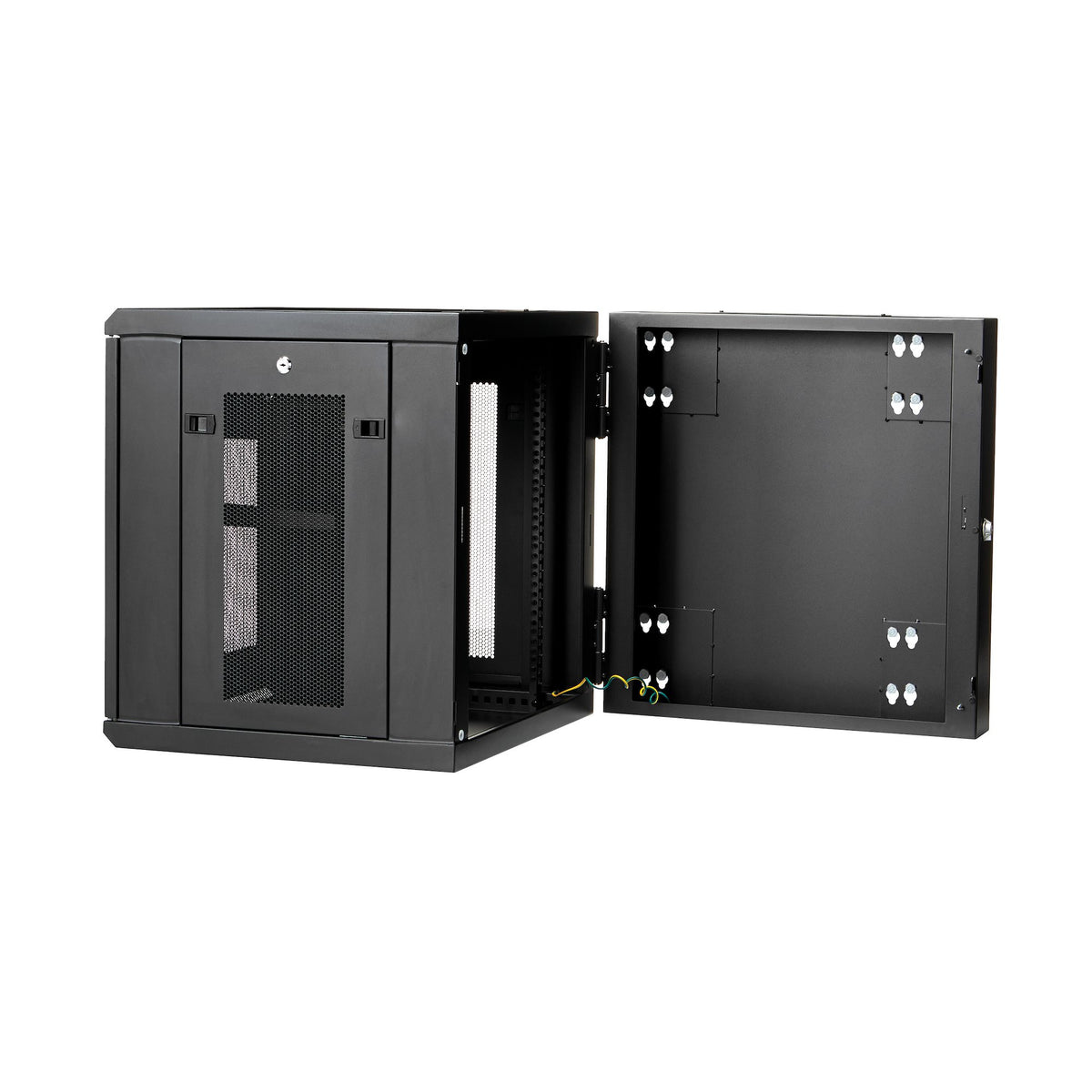 STARTECH rack cabinet 12U Wall mounted rack Black (RK1224WALHM) - Cartouches Certifiees