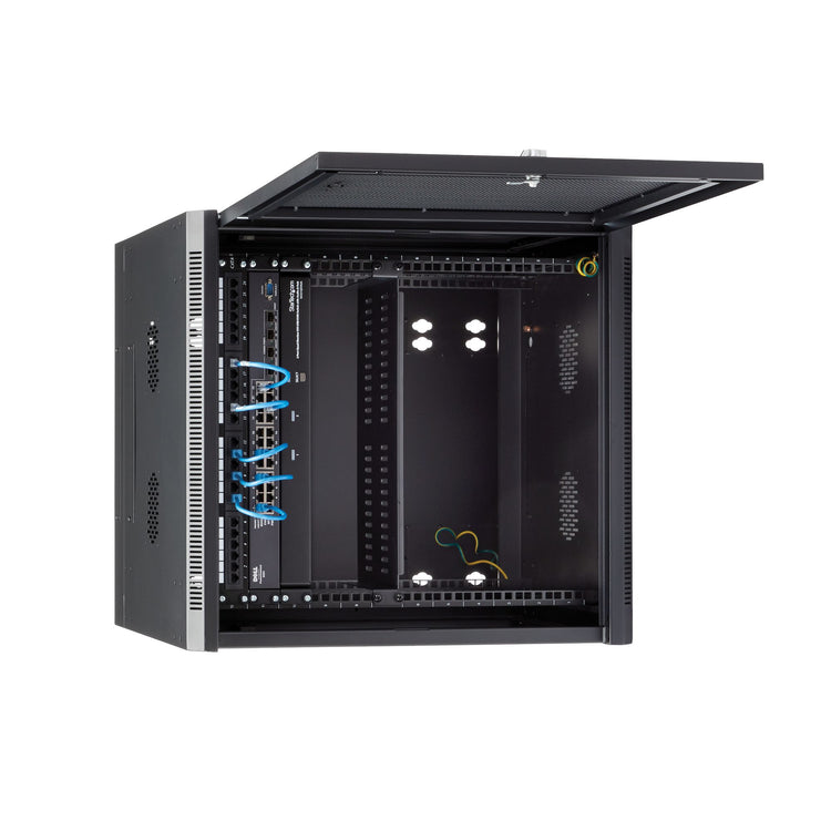STARTECH rack cabinet 12U Wall mounted rack Black (RK1224WALHM) - Cartouches Certifiees