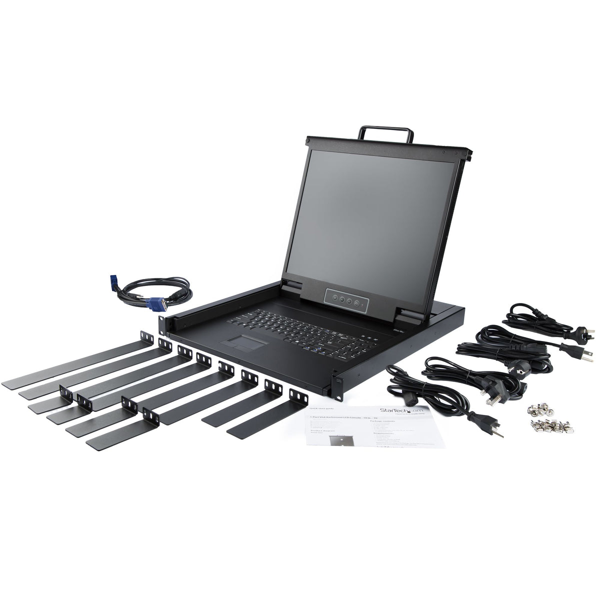 STARTECH rack console 43,2 cm (17") 1280 x 1024 pixels Steel 1U (RKCONS1701) - Cartouches Certifiees