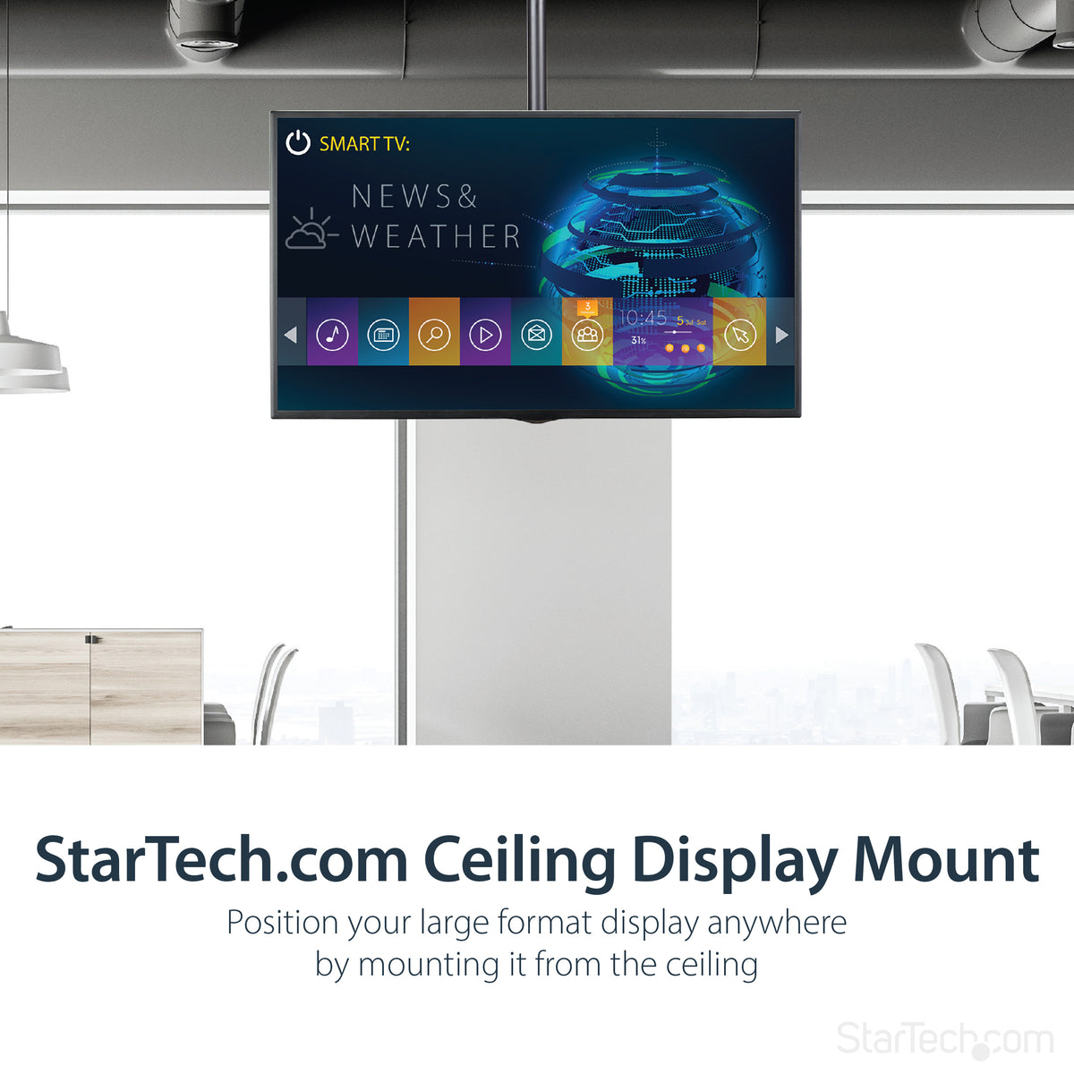STARTECH signage display mount 190,5 cm (75") Black (FPCEILPTBLP) - Cartouches Certifiees