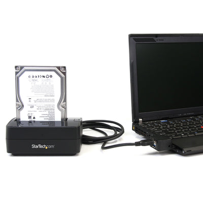STARTECH storage drive docking station USB 3.2 Gen 1 (3.1 Gen 1) Type-B Black (SATDOCKU3S) - Cartouches Certifiees