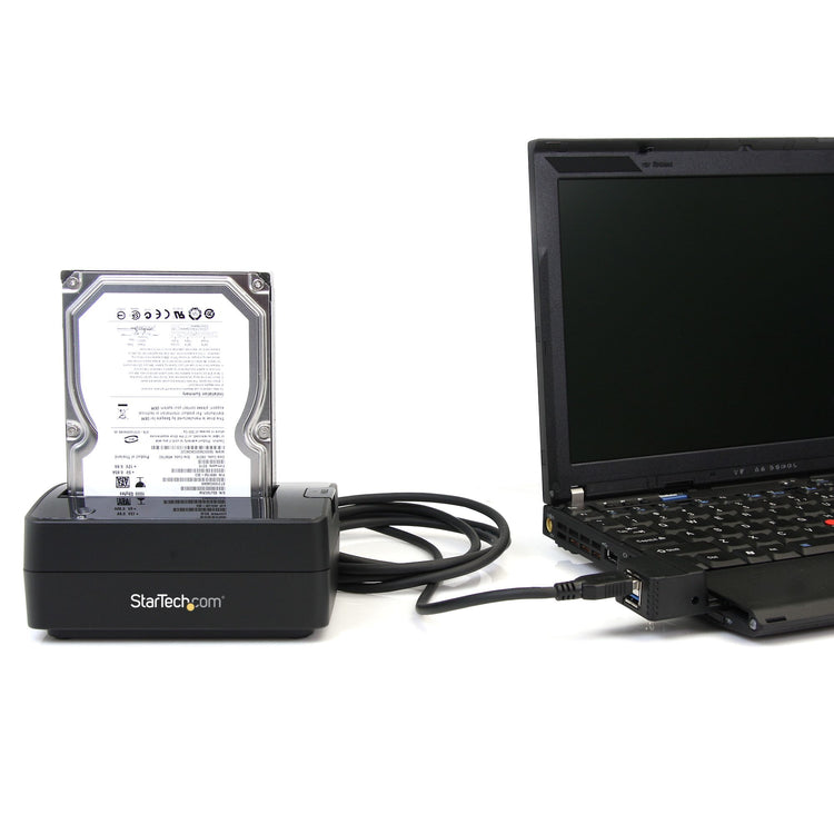 STARTECH storage drive docking station USB 3.2 Gen 1 (3.1 Gen 1) Type-B Black (SATDOCKU3S) - Cartouches Certifiees