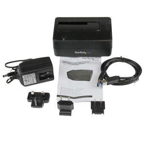 STARTECH storage drive docking station USB 3.2 Gen 1 (3.1 Gen 1) Type-B Black (SATDOCKU3S) - Cartouches Certifiees