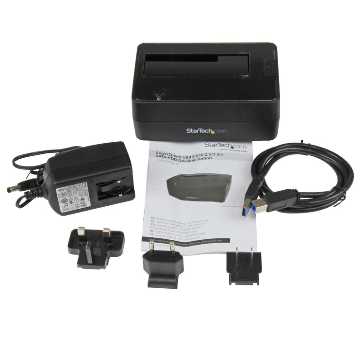 STARTECH storage drive docking station USB 3.2 Gen 1 (3.1 Gen 1) Type-B Black (SATDOCKU3S) - Cartouches Certifiees