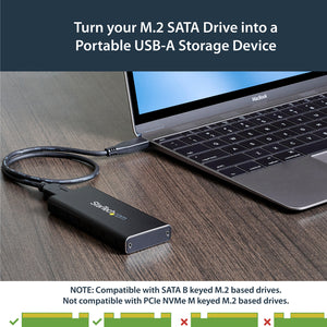 STARTECH storage drive enclosure SSD enclosure Black, Silver M.2 (SM21BMU31C3) - Cartouches Certifiees