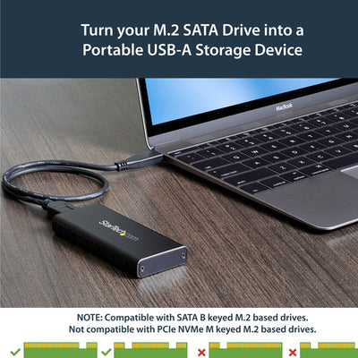 STARTECH storage drive enclosure SSD enclosure Black, Silver M.2 (SM21BMU31C3) - Cartouches Certifiees