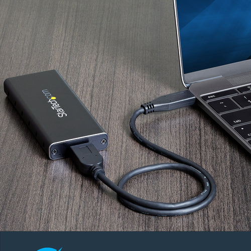 STARTECH storage drive enclosure SSD enclosure Black, Silver M.2 (SM21BMU31C3) - Cartouches Certifiees