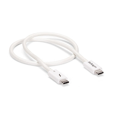 STARTECH Thunderbolt cable 0,5 m 40 Gbit/s White (TBLT34MM50CW) - Cartouches Certifiees