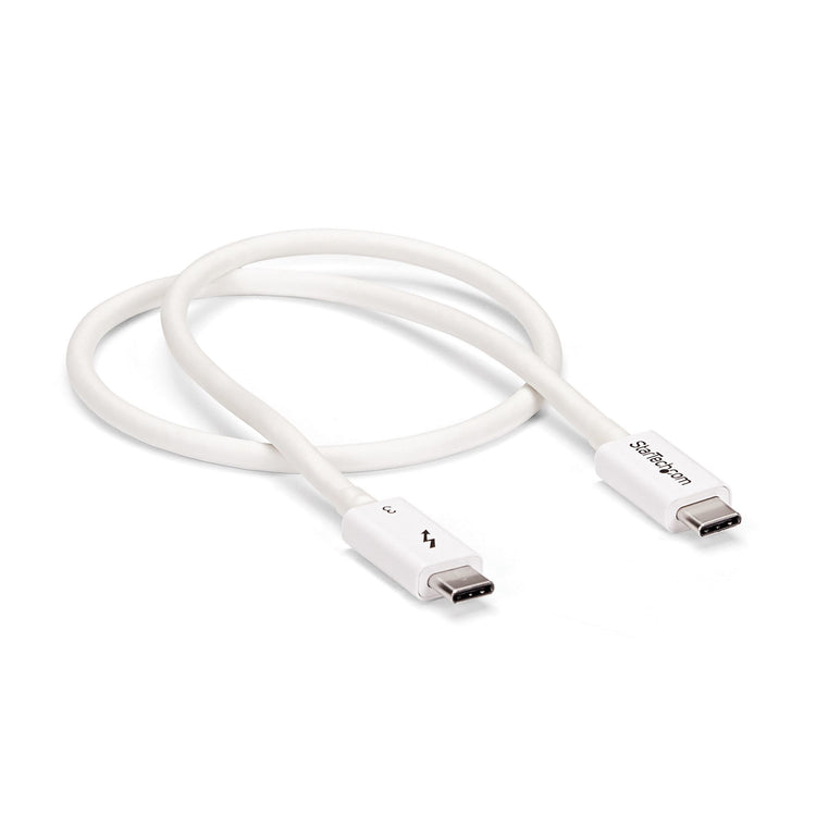 STARTECH Thunderbolt cable 0,5 m 40 Gbit/s White (TBLT34MM50CW) - Cartouches Certifiees