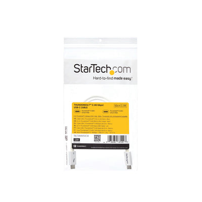STARTECH Thunderbolt cable 0,5 m 40 Gbit/s White (TBLT34MM50CW) - Cartouches Certifiees