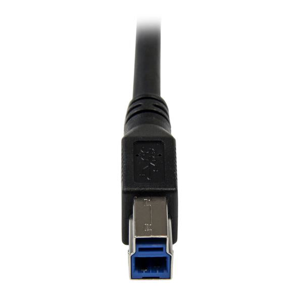STARTECH USB 3.0A - USB 3.0B, 1m USB cable USB 3.2 Gen 1 (3.1 Gen 1) USB A Micro-USB B 5 Gbit/s Black (USB3SAB1MRA) - Cartouches Certifiees