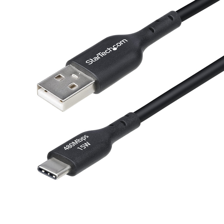STARTECH USB cable USB 2.0 0,15 m USB A USB C 0,48 Gbit/s 15 W Black (USB2AC6INCHBK) - Cartouches Certifiees
