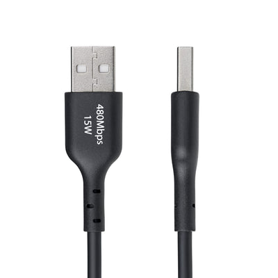 STARTECH USB cable USB 2.0 0,15 m USB A USB C 0,48 Gbit/s 15 W Black (USB2AC6INCHBK) - Cartouches Certifiees