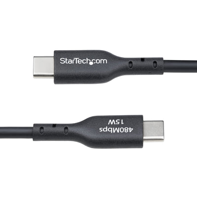 STARTECH USB cable USB 2.0 0,15 m USB A USB C 0,48 Gbit/s 15 W Black (USB2AC6INCHBK) - Cartouches Certifiees