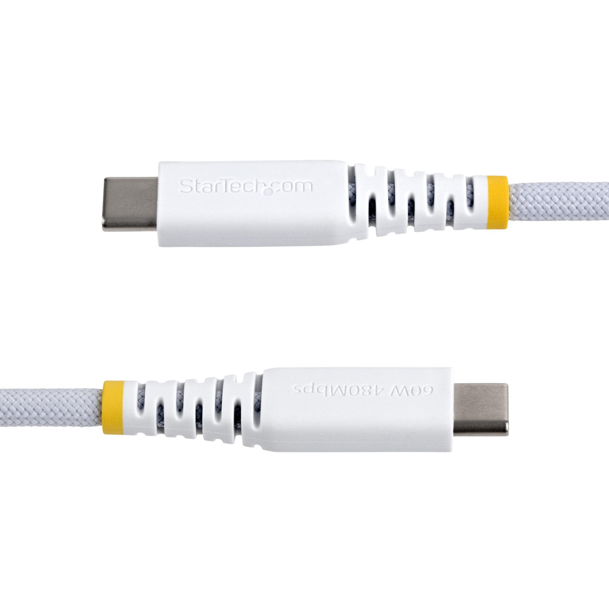 STARTECH USB cable USB 2.0 0,3 m USB C 0,48 Gbit/s 60 W White (USB2CC1FTNCBRWH) - Cartouches Certifiees