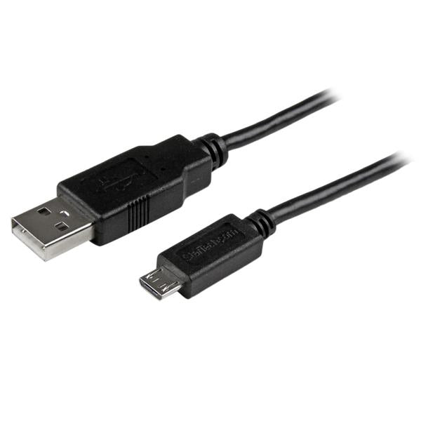 STARTECH USB cable USB 2.0 1,8 m USB A Micro-USB B 0,48 Gbit/s Black (USBAUB6BK) - Cartouches Certifiees