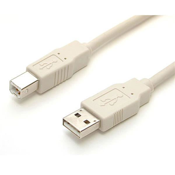 STARTECH USB cable USB 2.0 1,8 m USB A USB B 0,48 Gbit/s Beige (USBFAB_6) - Cartouches Certifiees