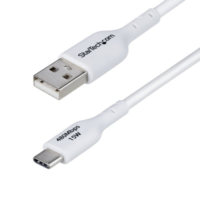 STARTECH USB cable USB 2.0 1,8 m USB A USB C 0,48 Gbit/s White (USB2AC6FWHE) - Cartouches Certifiees