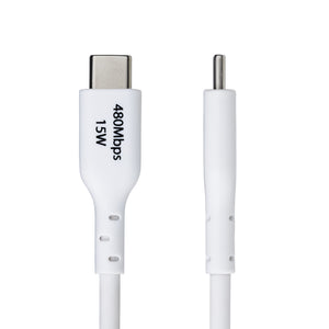 STARTECH USB cable USB 2.0 1,8 m USB A USB C 0,48 Gbit/s White (USB2AC6FWHE) - Cartouches Certifiees