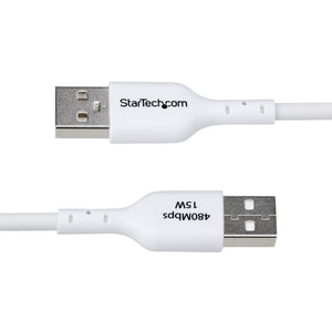 STARTECH USB cable USB 2.0 1,8 m USB A USB C 0,48 Gbit/s White (USB2AC6FWHE) - Cartouches Certifiees