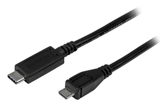 STARTECH USB cable USB 2.0 1 m USB C Micro-USB B 0,48 Gbit/s Black (USB2CUB1M) - Cartouches Certifiees