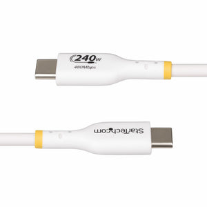 STARTECH USB cable USB 2.0 3,1 m USB C 0,48 Gbit/s 240 W White (USB2EPR10FW) - Cartouches Certifiees