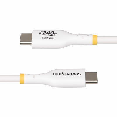 STARTECH USB cable USB 2.0 3,1 m USB C 0,48 Gbit/s 240 W White (USB2EPR10FW) - Cartouches Certifiees