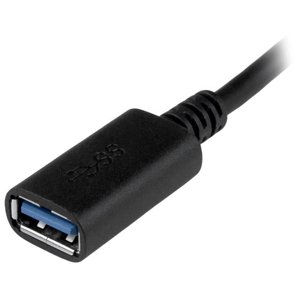 STARTECH USB cable USB 3.2 Gen 1 (3.1 Gen 1) 0,15 m USB C USB A 5 Gbit/s Black (USB31CAADP) - Cartouches Certifiees