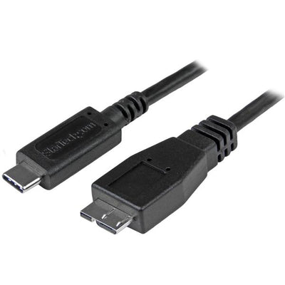 STARTECH USB cable USB 3.2 Gen 2 (3.1 Gen 2) 0,5 m USB C Micro-USB B 10 Gbit/s Black (USB31CUB50CM) - Cartouches Certifiees