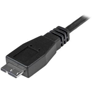 STARTECH USB cable USB 3.2 Gen 2 (3.1 Gen 2) 0,5 m USB C Micro-USB B 10 Gbit/s Black (USB31CUB50CM) - Cartouches Certifiees